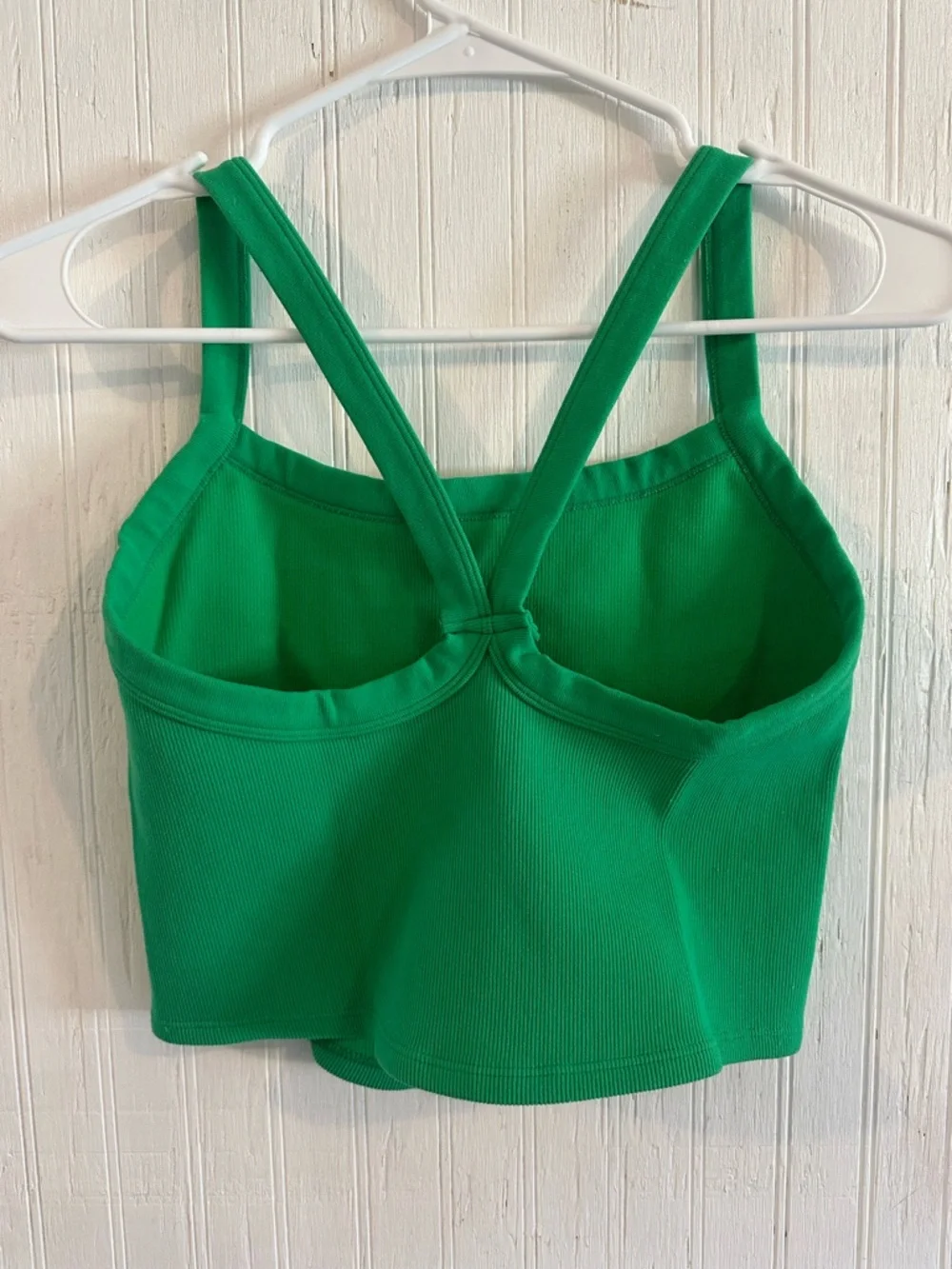 Bright Green Ribbed Tank Top - Picture 4 of 4